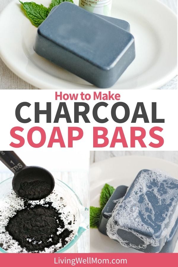 Easy DIY Charcoal Soap Bars {with Peppermint Essential Oil}