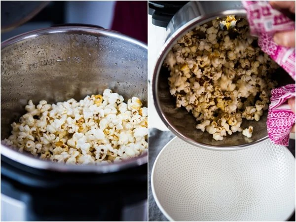 kettle corn popcorn cooked in instant pot