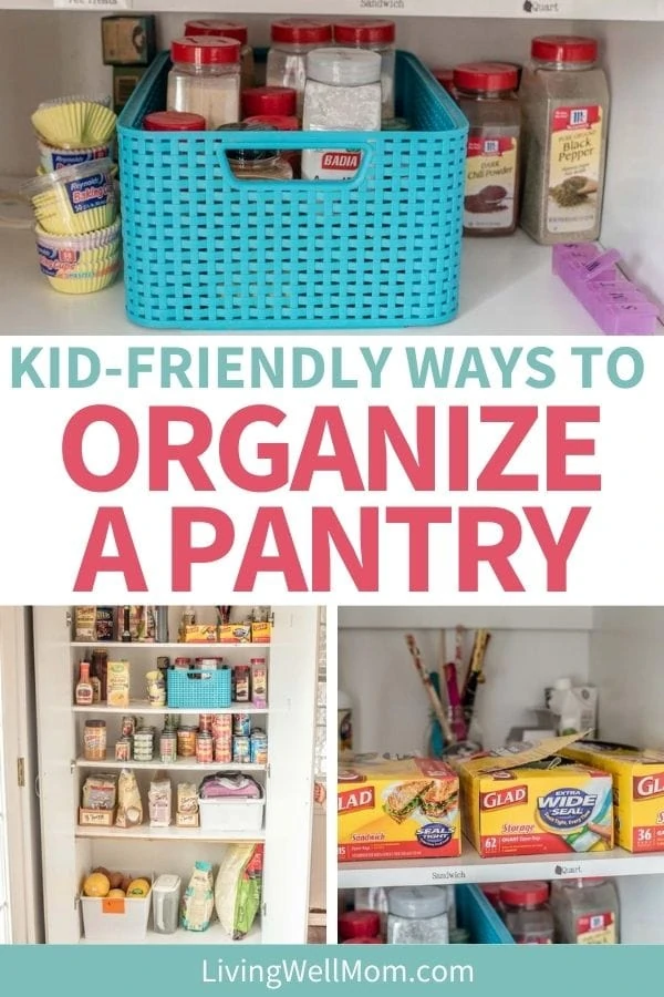organizing pantry with baskets