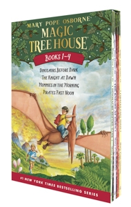 book covers - Magic Tree House books 1-4