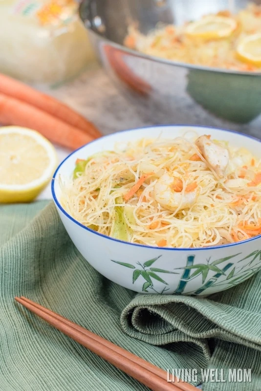 bowl of kid-friendly pancit