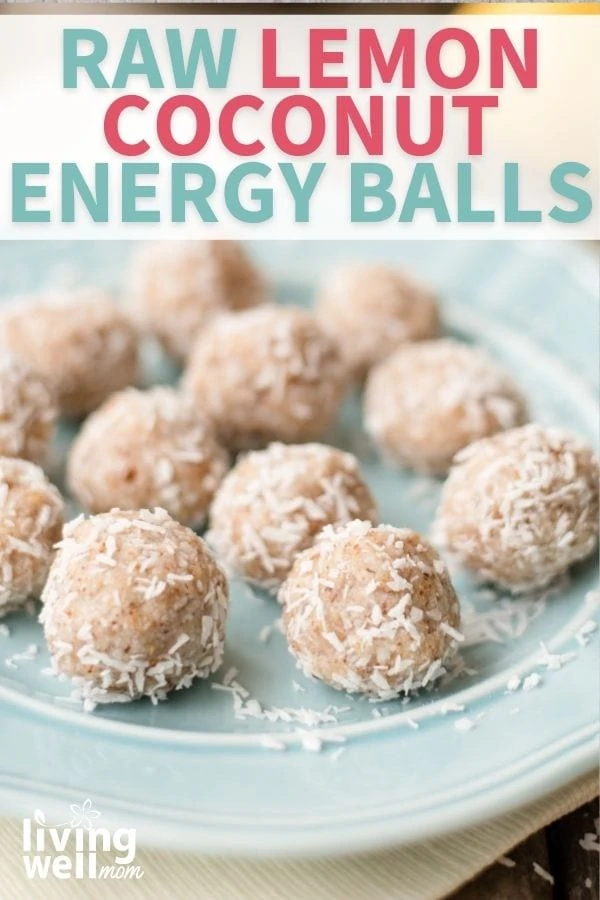 Raw lemon coconut energy balls
