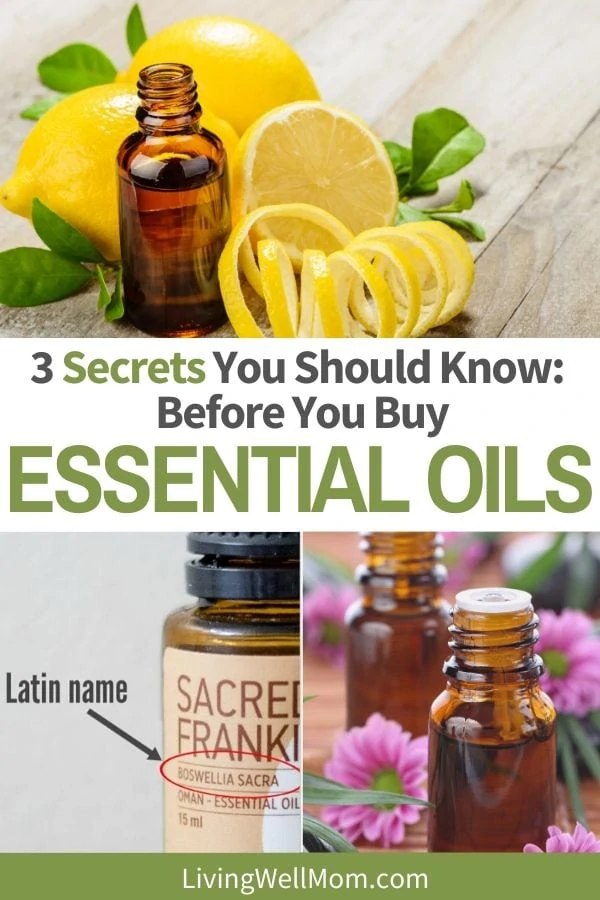 Pinterest graphic for how to buy the best essential oils