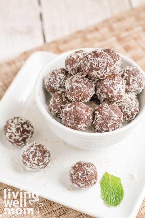 Chocolate Peppermint Balls | Grain-Free, Dairy-Free, Refined-Sugar free