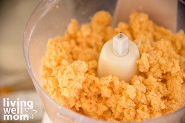 cheese cracker ingredients in a food processor