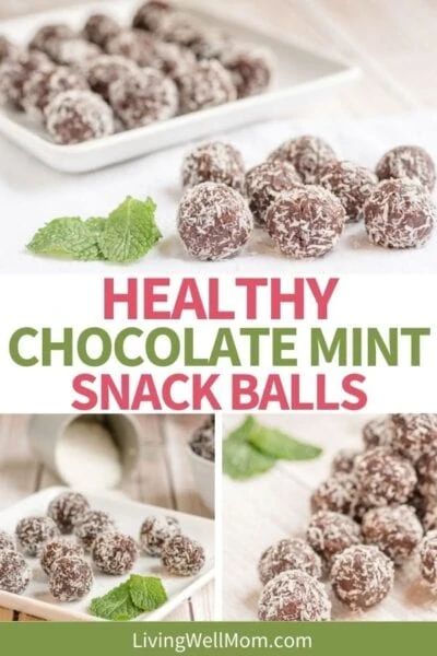 healthy chocolate peppermint snack balls