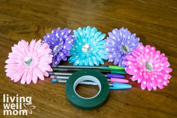 how to make ink pen flowers