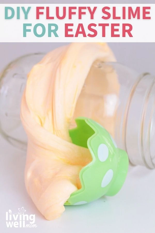 How to Make Fluffy Easter Slime - Living Well Mom