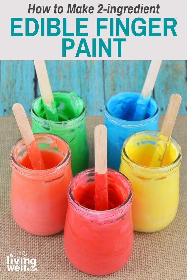 Two Ingredient Edible Finger Paint Living Well Mom