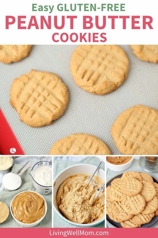 collection of photos - gluten free peanut butter cookies