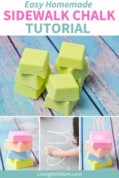 collection of green and colorful blocks of homemade chalk