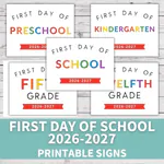 colorful free printable back to school signs for all ages