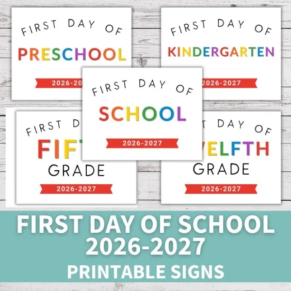 colorful free printable back to school signs for all ages