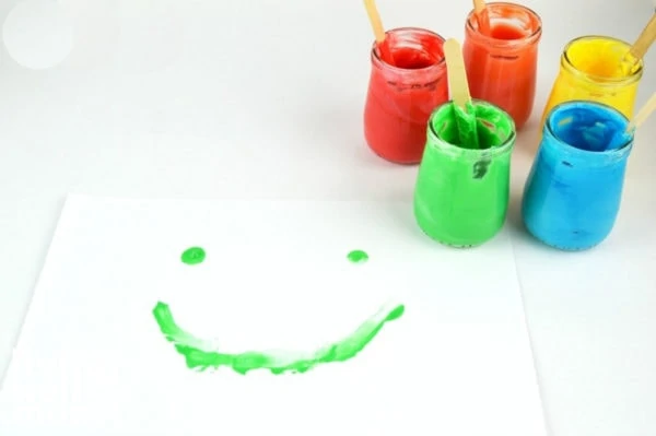 Two Ingredient Taste Safe Finger Paint - Happy Toddler Playtime