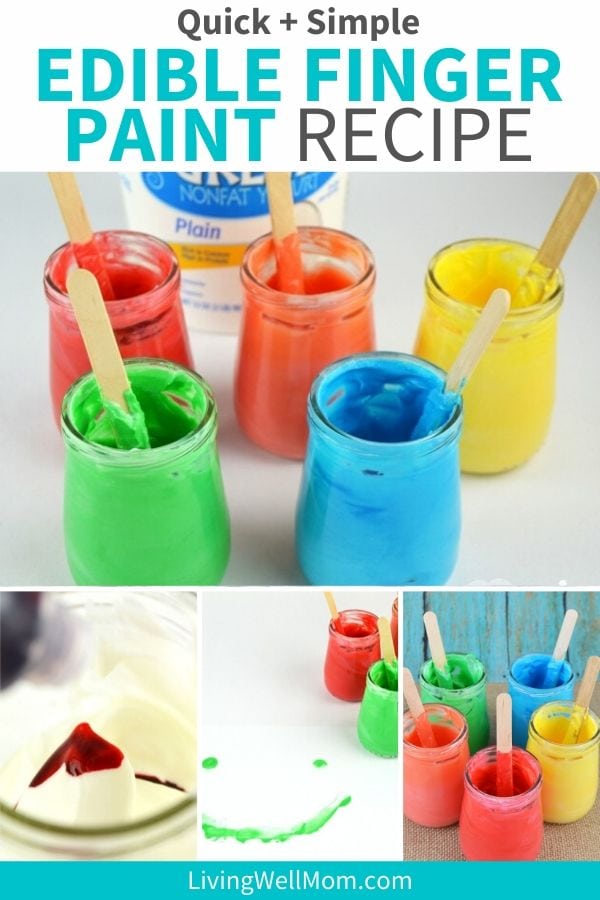 Two Ingredient Edible Finger Paint - Living Well Mom