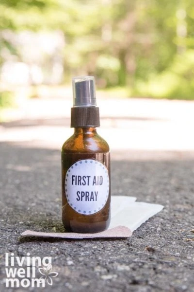 DIY first aid spray on asphalt 