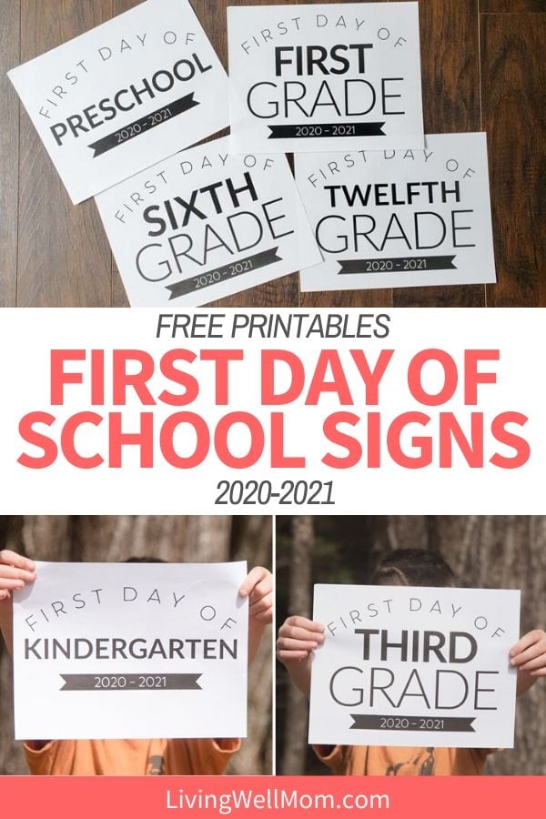 Free Printable First Day Of School Sign For All Grades 21