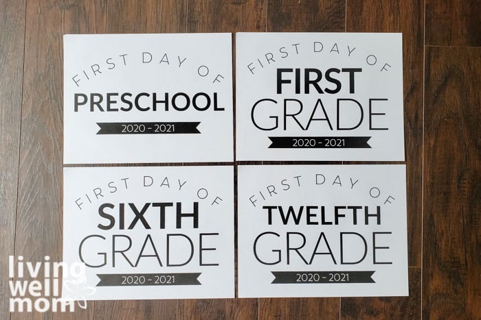 Free Printable First Day Of School Sign For All Grades 21