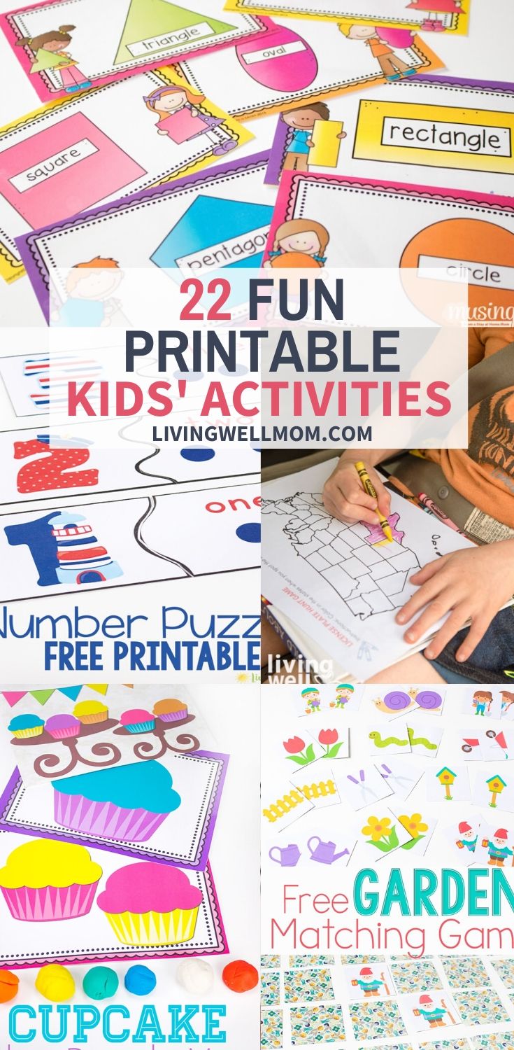 22 Free Printable Kids Activities To Keep Kids Active and Busy