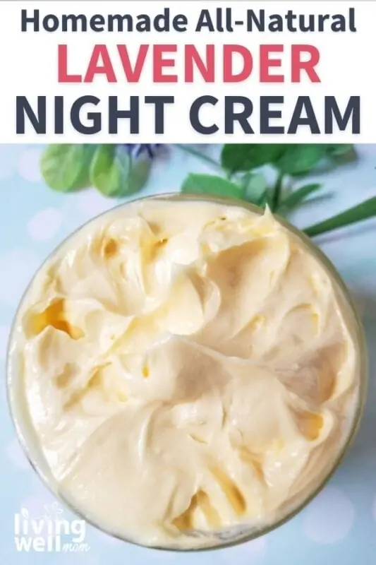 pinterest image for homemade all-natural lavender night cream