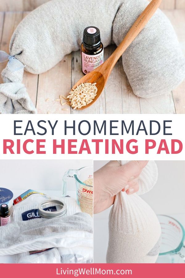 Easy No Sew DIY Rice Heating Pad Living Well Mom Natuurondernemer