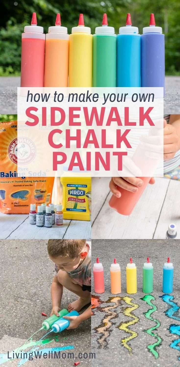 collection of photos - make your own sidewalk chalk paint