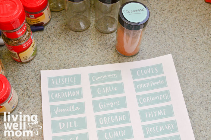 printable spice jar labels