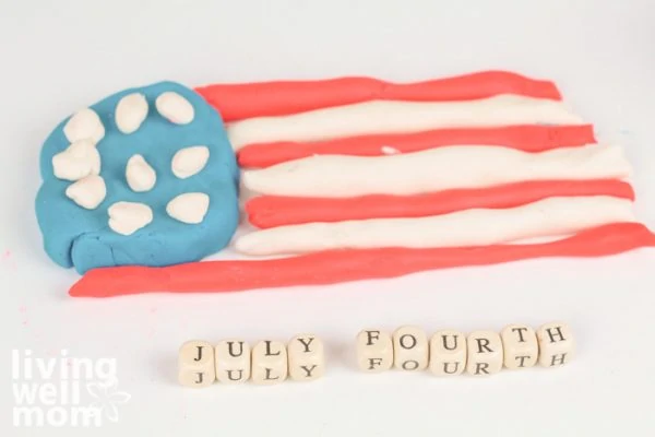 Patriotic Homemade Playdough for Kids