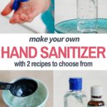 homemade hand sanitizer photo collage