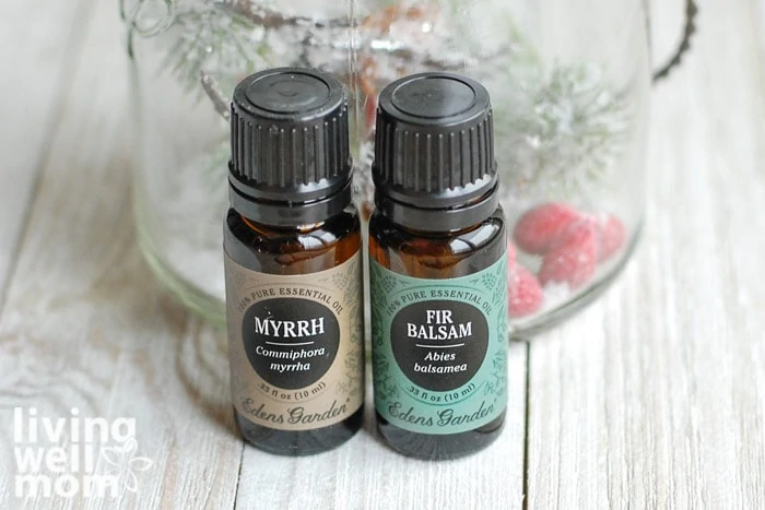 myrrh and fir essential oils