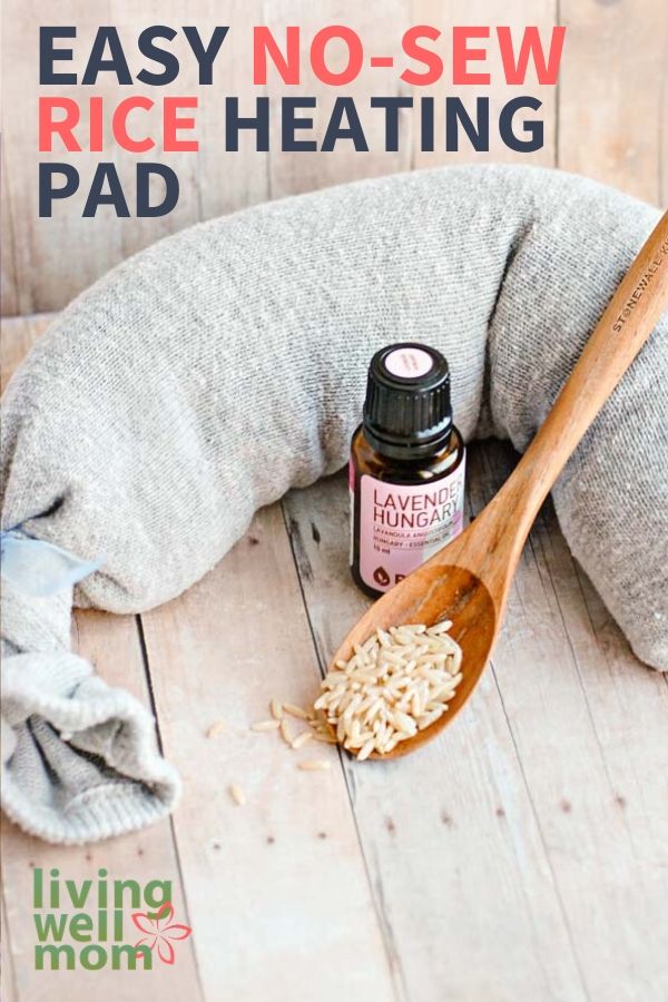 Easy No Sew DIY Rice Heating Pad Living Well Mom