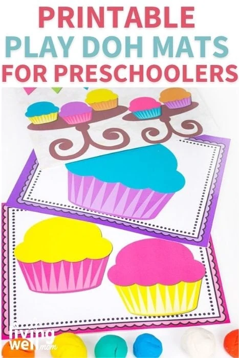 printable play doh mats for preschoolers with cupcake decorating fun