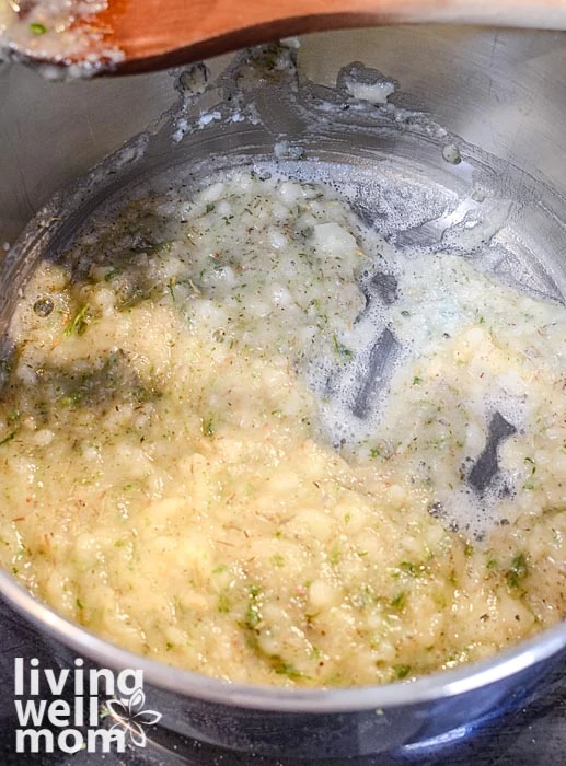 making a roux for potato casserole