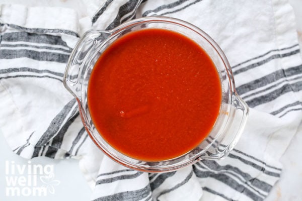 homemade taco sauce in a glass bowl