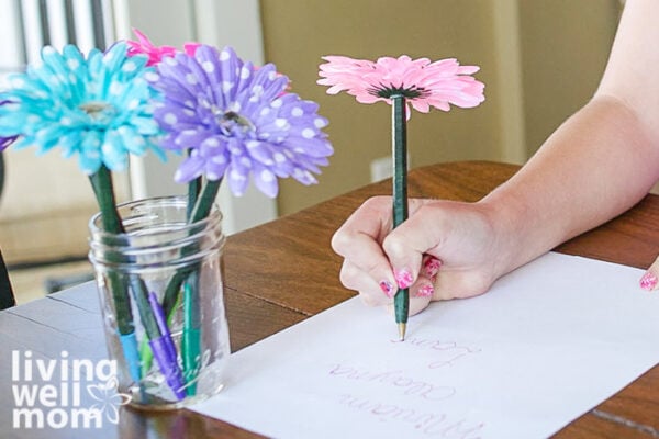 how to make ink pen flowers